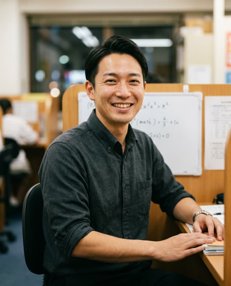 数学・理科担当の岡田亮